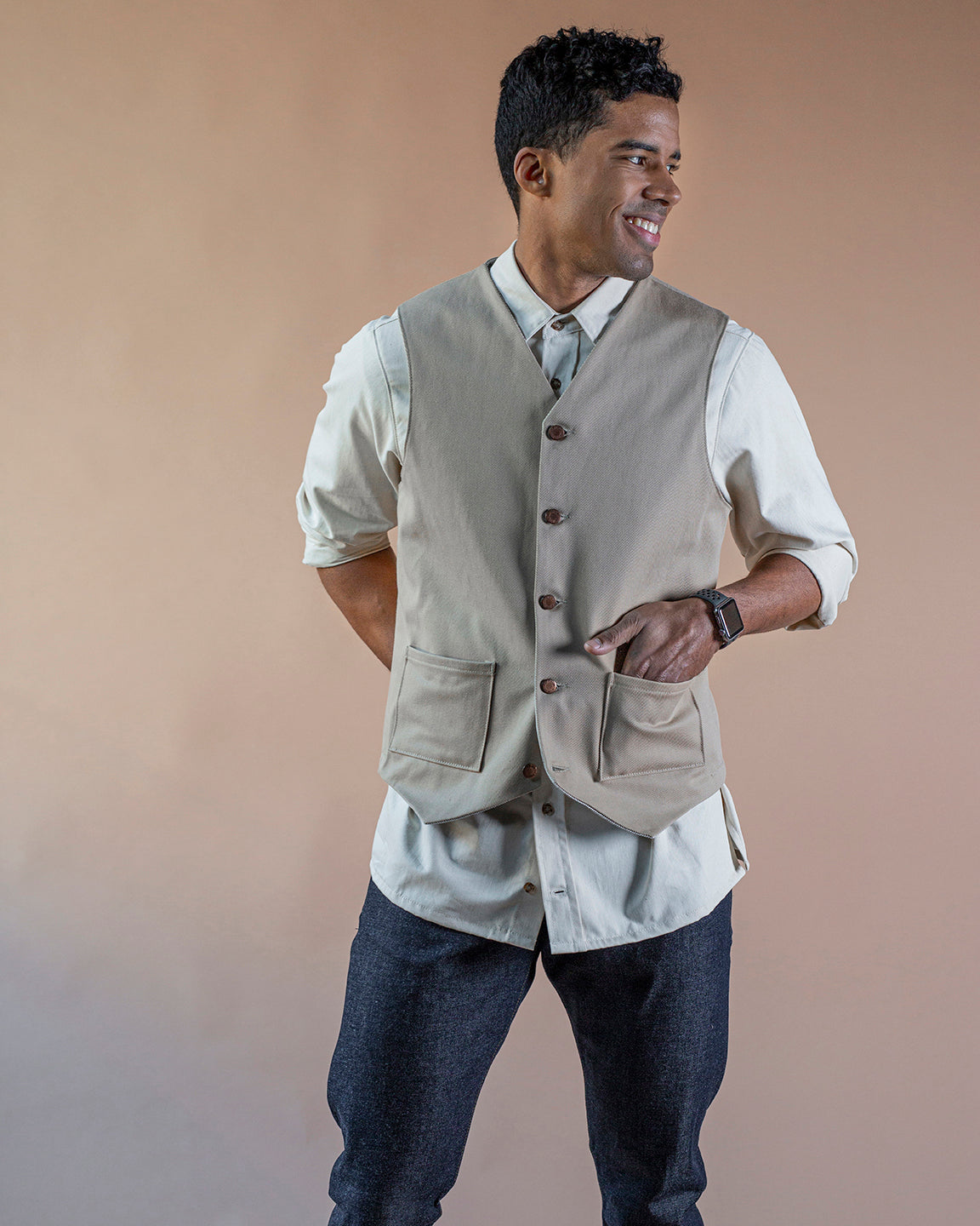 Mens deals linen vest